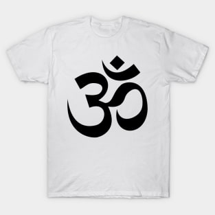 Black Om Aum Symbol Sign T-Shirt